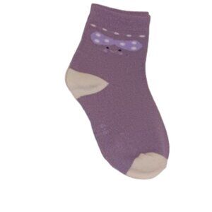 Kids Lilac Cream Ankle Socks – Cute Unknown Character – NWOT